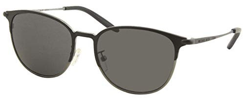 Michael Kors Men's Caden MK1059 MK/1059 120287 Matte Black Round Sunglasses 54mm (Black, 54)