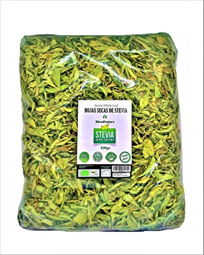 Stevia Getrocknet Lose Blätter - 100% BIO Certified Natürlicher - Ausgewählt in Premium Qualität 500 G