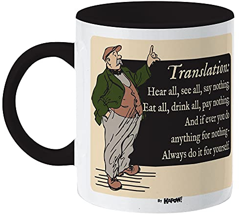 Kapow Gifts Yorkshire Mug Say Nothing Translation, Ceramic, 250ml