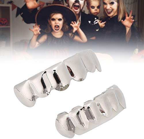 Grills, Glänzende Zähne Dekoration Für Halloween For Schmuck Party (Silber)
