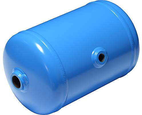 Fittingteile - Druckluftbehälter für stationären oder mobilen Einsatz Blau bis 10 bar - AD 2000 (Inhalt: 3,0 Liter)