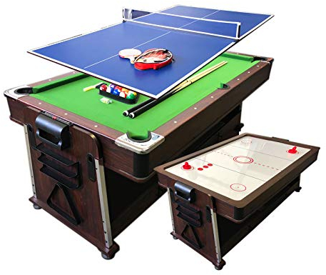 Grafica ma.ro srl Billardtisch 7 FT mod.Mattew und Tischhockey und Tischtennistisch und Tischdecke