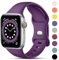 CeMiKa Compatible with Apple Watch Strap 38mm 40mm 41mm 42mm, Silicone Sport Band Replacement Straps Compatible with Apple Watch Series 10 9 8 7 6 5 4 3 2 1 SE/iwatch Strap, Women Men, Plum