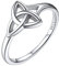 ChicSilver Silber Damenring Irischer Keltischer Knot Fingerring in Ringgröße 17.35 Promise Ehering Verlorbungsring Freundschaftsring Hochzeitsring für Paar Pärchen