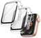 JETech Coque avec Protection D'écran pour Apple Watch SE (2022/2020) /Series 6 5 4 40 mm, étui de Protection Complète, Film en Verre Trempé Intégré Haute Sensibilité, Lot de 2 (Clair)