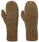 Seeberger Fäustlinge mit Fleecefutter Fausthandschuhe Damenhandschuhe Strickhandschuhe (One Size - hellbraun)