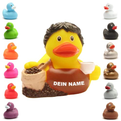 Badeente - personalisierbar (Barista Ente)