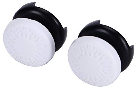 2 Stück Silikon-Daumen-Stick, Silikon-Daumen-Griffkappe Joystick Thumbstick für PS5-Spiel-Joystick, Grip-Stick-Joystick-Controller Gamepad-Tastenkappe für PS5 (Weiß)