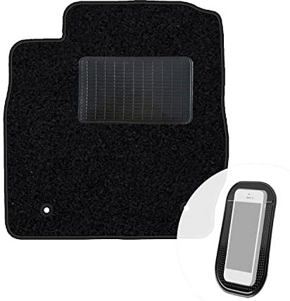 moto-MOLTICO Fahrer Fußmatte Auto Velours Fahrerseite Autoteppiche Schwarz Fahrermatte 1-teilig passend für Ford Fiesta 2011-2017