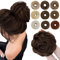SEGO Haarteil mit Gummiband Große Dutt Haarteile Haargummi mit Haaren Haarverlängerung Ponytail Zopf Hair Bun für Damen (55 G) Schokoladenbraun