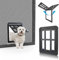 PETLESO Haustierklappe für Fliegengitter Hundeklappe mit Magneten Katzenklappe Fliegengittertür Einfache Installation für Katzen/Hunde-Schwarz (21cm x 24.5cm)