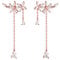 SLUYNZ 925 Sterling Silver CZ Flower Dangle Earrings Chain for Women Crystal Drop Earrings Tassel Elegant Wedding Earrings (B-Rose Gold Plated)