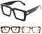 JM 3 Pack übergroße Quadratische Lesebrille für Damen Herren, Blaulichtfilter Brille mit Sehstärke +2.25