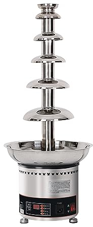 KEULEN Commercial Chocolate Fountain Machine, 4/5/6/7 Tiers Chocolate Fondue Waterfall Melter, Adjustable Temperature, 304 Stainless Steel Body, Easy To Assemble, for Birthday Party Weddin