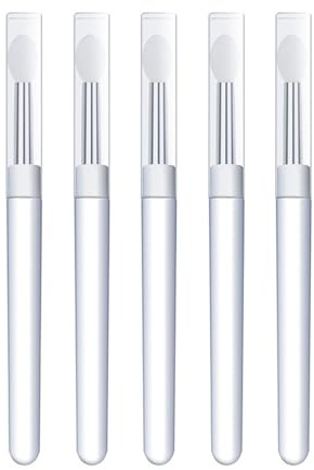 Porceosy Versatile Silicone Nail Brush Conveniente Polvere Applicatore 5pcs Art Lint-free Specchio Multifunzionale Trasparente