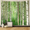 Aotiwe Wandteppich Boho Grün Birkenwald Dschungel 200X200 Wanddeko Wohnzimmer