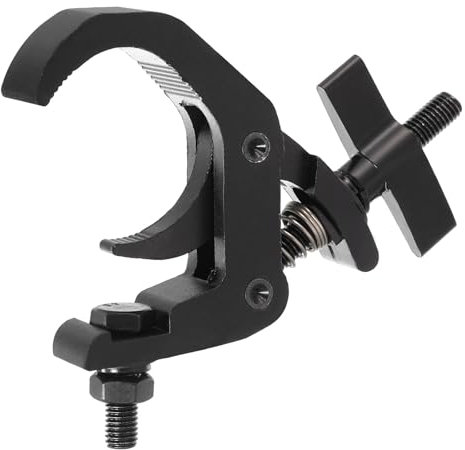 sourcing map Light Truss Clamps, 1 W Stage Lighting Pipe C Clamp Aluminum Alloy for 1.57-2.4 OD Tube Max Load 60lb, Black 1Pcs