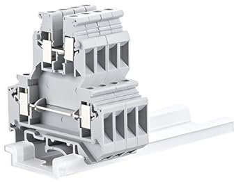 Ximengyuan UKK5 Morsettiere su Guida DIN Connettore Morsettiere a Doppio Strato Vite Cablaggio Elettrico Conduttore UKK-5 10 Pezzi