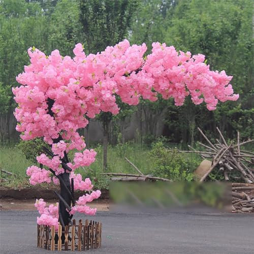 Künstliche Simulation Kirschbaum | Künstlicher Kirschbaum-Wunschbaum für drinnen und draußen | Großer Pflanzenkirschblütenbaum für Zuhause,Terrasse,Hochzeit,Party,Festival,Extended-2x1.5m/6.6x4.9ft