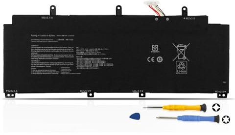 K KYUER 62Wh C41N2009 Battery for ASUS ROG Flow X13 GV301 GV301Q GV301QC GV301QE GV301QH GV301QEZ GV301R GV301RA GV301RC GV301RE Series GV301RE-LI134W LJ096W LJ057W LJ065W GV301RC-LJ044W 4ICP5/64/75