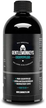GENTLEMONKEYS Cockpitpflege Auto Refill (500ml) • Cockpit-Spray Nachfüllflasche • Cockpit & Innenraumpflege • Cockpit Reiniger für Glanz & UV-Schutz • Auto Cockpit Reinigung