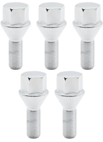 EATAKWARD 6511051AA 5 bulloni per ruota M12x1,25, bulloni per capocorda ruota 19 mm esagonale 28 mm gambo 6,2 cm lunghezza di ricambio per Jeep Cherokee 2014-2022, Compass 2018-2022, Renegade 2015