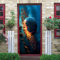 FYRHLH Türtapete selbstklebend TürPoster 3D Blauer Planet Türtapete Selbstklebend Fototapete Türfolie Poster Tapete Abnehmbar Wandtapete für Wohnzimmer Küche Schlafzimmer B85 x H205cm