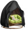 Gbtdoface Housse de protection pour fauteuil suspendu, housse de chaise à œufs, imperméable à suspendre, balançoire, meubles en rotin, extérieur, étanche à la poussière (noir)