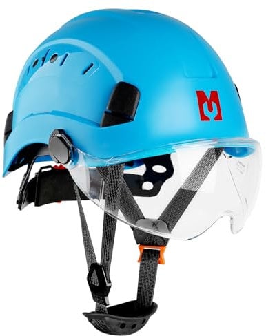 Bauhelm HSE06B für Baustelle, Outdoor, Indoor, Holzfällerarbeiten, Gartenarbeit - Blau