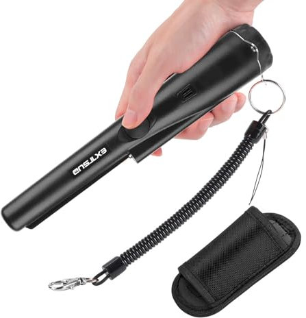 EXTSUD Metalldetektor,Tragbar Metallsuchgerät,Metallpointer Metall Pin Pointer IP66 Wasserdichter mit eingebautem LED Indicator/Alarm Licht/ 360° Scan/Holster für Goldmünze Hunt, Relikte, Schmuck