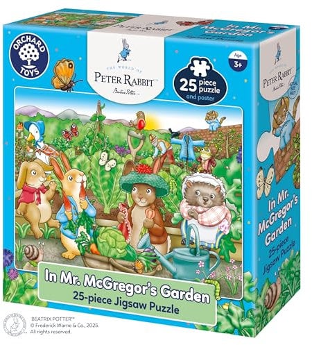 Peter Rabbit™ In Mr. McGregor’s Garden Jigsaw Puzzle By Orchard Toys Official Beatrix Potter Puzzle for children age 3+ Birthday Gift