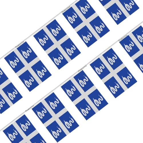 Guirlande Drapeau de Martinique en plusieurs tailles 18x28cm 20 pièces