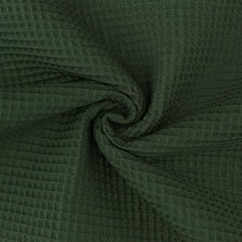 Waffelpique Stoff Lisa, STANDARD 100 by OEKO-TEX, dunkeloliv (Länge am Stück: ab 50cm / Breite: 150cm)