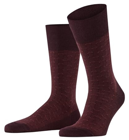 FALKE Men's Airport M So Wool Cotton Plain 1 Pair Socks, Red Barolo 8596 Special Edition, 8.5-9.5
