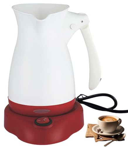 Behogan Cafetière turque électrique, 500 ml, 500 W, cafetière turque pour la maison, le bureau, blanc