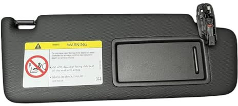 Parasol para Coche Parasol Delantero Negro para Audi Q3, A3, A4L, con Espejo de Maquillaje, 8W0857551 y 8W0857552. Extensor de Parasol para Coche(Black Right)