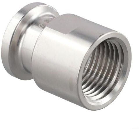1/2 Zoll TC Tri Clamp Adapter mit 1/2 Zoll Innengewinde für NPT-Gewinde und 25,4 mm Hülse für Sanitärleitungssysteme, kompatibel mit Molkerei, Bever
