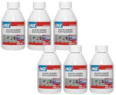 HG Aufkleber Entferner – Entfernt Klebereste, Etiketten & Aufkleber – 6er Set