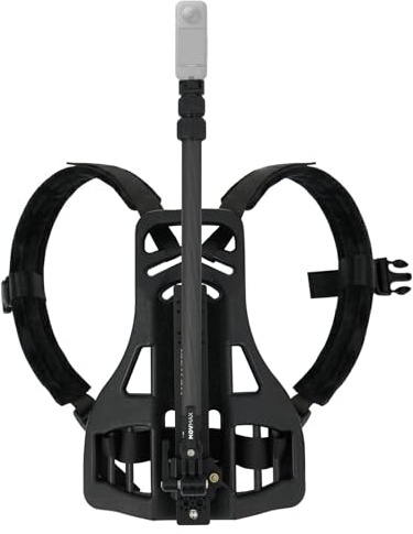 Movmax Backpack Camera Mount for Insta360 X5/X4/X3 & DJI Osmo 360 | Includes Carbon Fiber Selfie Stick, Ergonomic Harness for Third-Person Mountain Biking & Motorcycle Riding