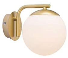 Nordlux Wandleuchte Grant Messing, Opal Weiss