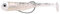 PREDATOR Gutsbait UV 95 Farbe: Salt & Pepper Pre Rigged Softbait Länge: 9,5cm von Spro