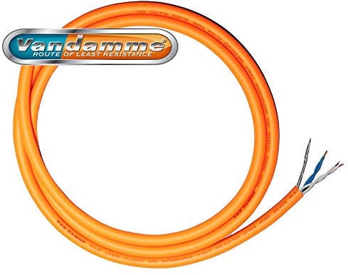 Van Damme XKE Starquad 4 Core Cable. Balanced XLR Mic. 10m. Orange