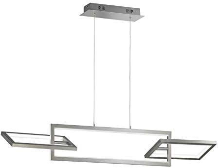 WOFI Pendelleuchte Muriel 3flg., nickel matt, 6133.03.64.9000