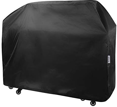 Funda Barbacoa Exterior Impermeable, Cubierta de Parrilla Funda Protectora para Barbacoa Anti Viento Agua Lluvia Nieve Polvo Sol BBQ Cover 145x61x117cm