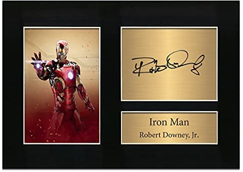 Zulu Image Iron Man Robert Downey Jr A4 Printed Autograph Photo Reproduction Print Picture Display No4