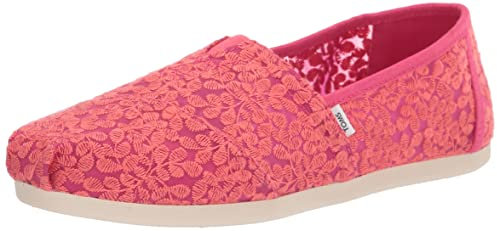 TOMS Femme Alpargata Print Mocassin Plat, Dentelle botanique Rose, 36 EU