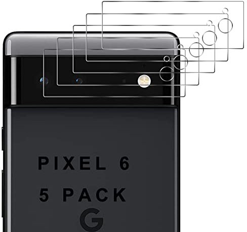 GIOPUEY Kamera Schutzfolie Kompatibel mit Google Pixel 6, [5 Stück] Ultra Dünnes Kamera Glas Schutzfolie [Kratzfest][High Definition]