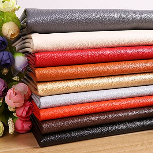 LPLND Waterproof Quilted Faux Vinyl leather fabric for upholstery 1.45x1m Leatherette Sheet faux leather material for DIY Crafts Sewing Car cushion Decorate Chair Sofa(Color:Off white)