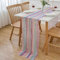 AOKSUNOVA Tischläufer Regenbogen 4m x 70cm Bunt Chiffon Tischläufer Tüll Table Runner Stoff Abwaschbar