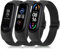 Vancle Armband für Xiaomi Mi Band 3/4/5/6, Nylon Verstellbares Ersatzarmband für Damen und Herren (3 Pack Schwarz)